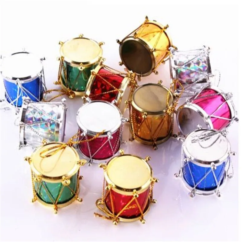 FD2859 new Christmas Xmas Tree Decorations Ornament Santa Claus Laser Drum ~12PCs~ | Дом и сад