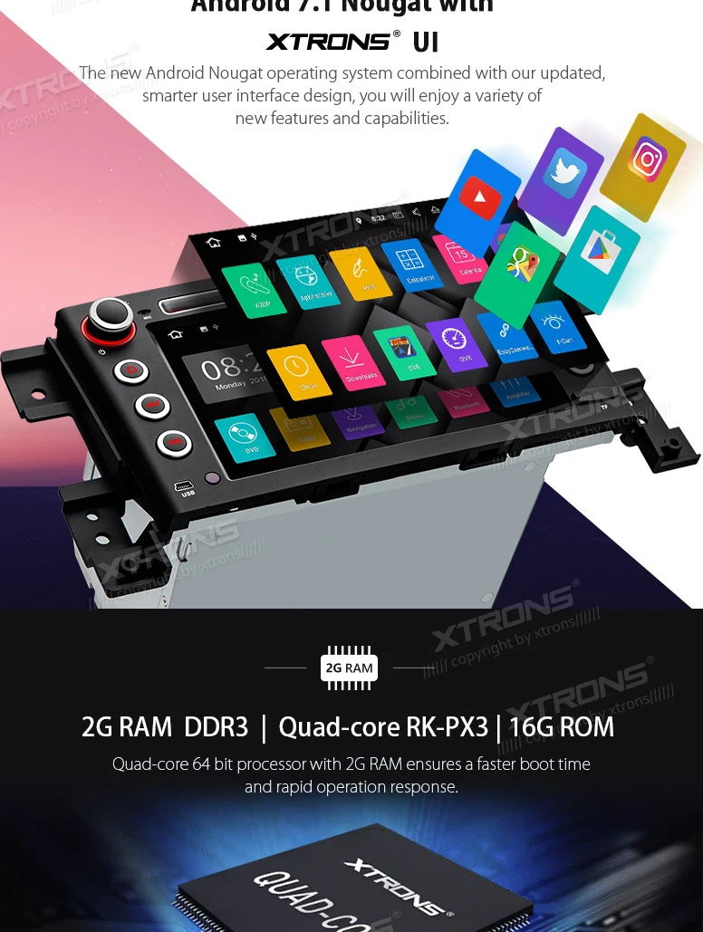 Flash Deal 7" Quad-Core Android 7.1 Nougat OS Car DVD for Suzuki Grand Vitara 2005-2013 with 2GB RAM 16GB ROM & Multi-Window View Support 3