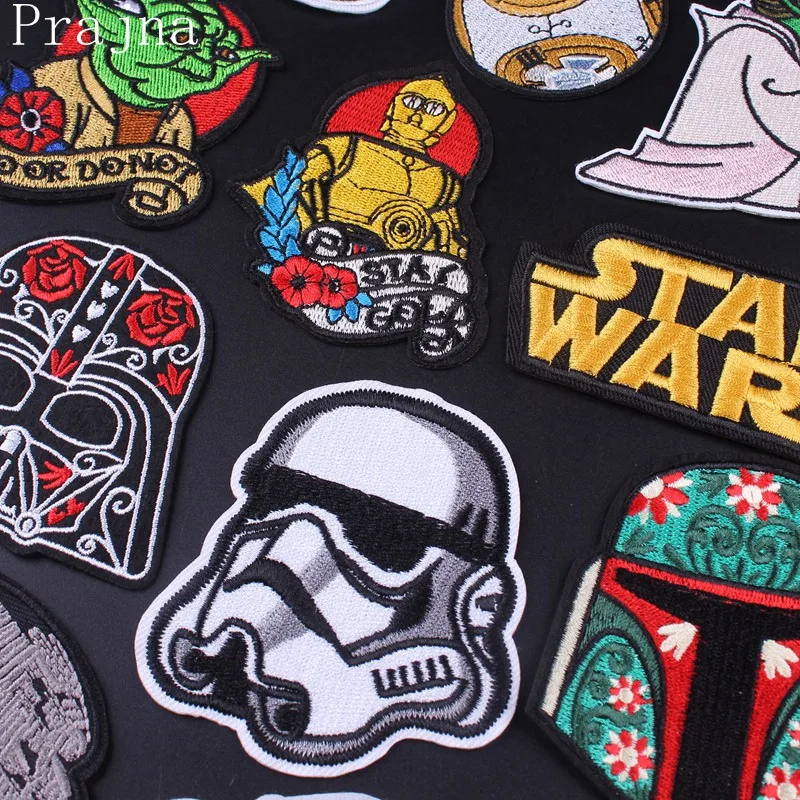

Prajna Star Wars Patch Military Morale Embroidered Patches For Clothing DIY Iron On Patches On Clothes Stripes Stickers Badge