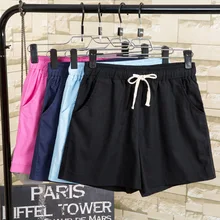 Летние женские джинсовые шорты бойфренда, джинсы в стиле ретро, модные хлопковые свободные штаны ярких цветов, джинсовые шорты, большие размеры