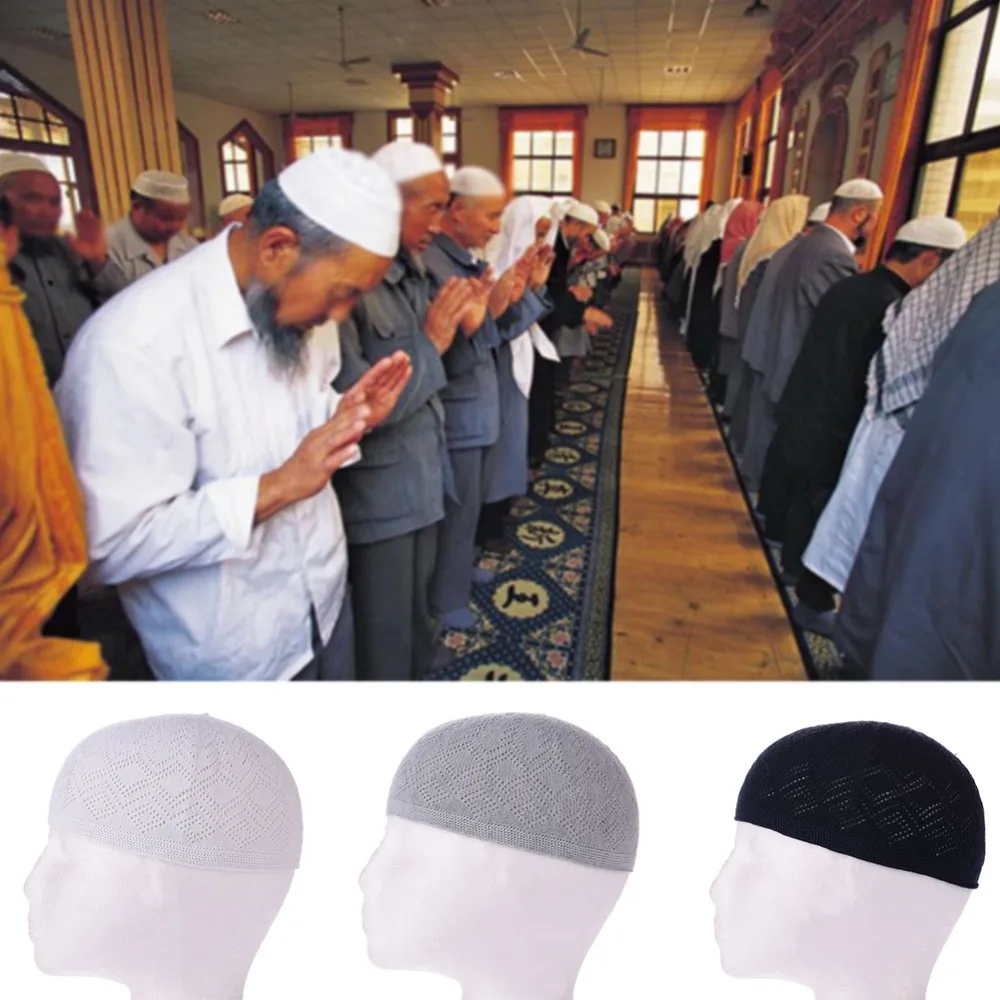 2018 Новый мусульманский для мужчин молитва шапки шапочка Турецкий Арабский вязаная шляпа исламские чашки ПЛАТОК КОСТЮМЫ арабских вязаный