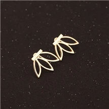 New-Fashion-Vintage-Lotus-Earring-Metal-Bar-Stud-Earrings-for-Women-Earring-Gold-Silver-Plated-Ear_