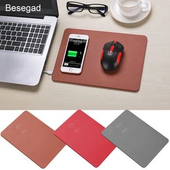 

Besegad 2 in 1 Wireless Charger Mousepad Charging Mouse Pad Mat for iPhone 8 Plus X XR XS Samsung Huawei Nokia Motprola HTC