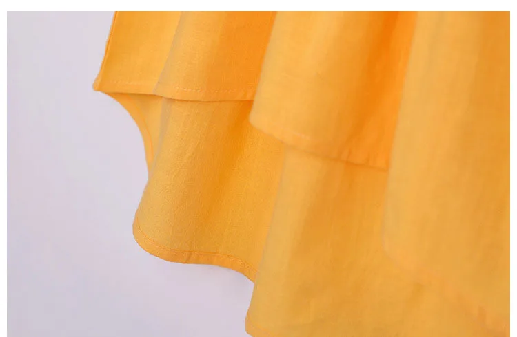 bow cotton ruffles baby teenage girl cotton summer dresses for kids girl yellow irregular children girls princess dresses 2018 new 5 6 7 8 9 10 11 12 13 14 15 years teenage girls kids dresses for girls clothing for teen  (2)