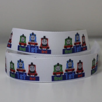 

50yards 7/8" 1" 1.5" 2" 3" 22mm 25mm 38mm 50mm 75mm train printed grosgrain ribbon for headband hair bow hair tie