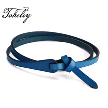 Fashion Luxury Genuine Leather Female Belt for Women Bow Thin Cowhide Leather Jeans Girdles Belts Women