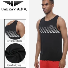 UABRAV Горячие впитывающие для фитнеса жилеты для бега Training Спортзал Бодибилдинг быстро сохнут футболка открытый майка беговой жилет для йоги Для мужчин