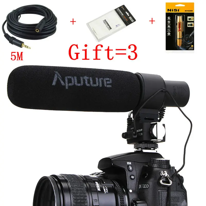 

Directional Condenser Microphone Aputure V-Mic D2 Shotgun Camera Microphone with PEAK and Low Cut Function V MIC D2
