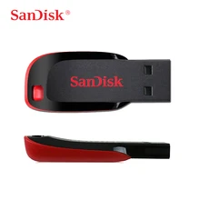 Флеш-накопитель USB SanDisk, 128 ГБ, USB 2,0, карта памяти, 32 ГБ, 64 ГБ, 16 ГБ, USB диск, ручка-накопитель CZ50, карта памяти, флешка