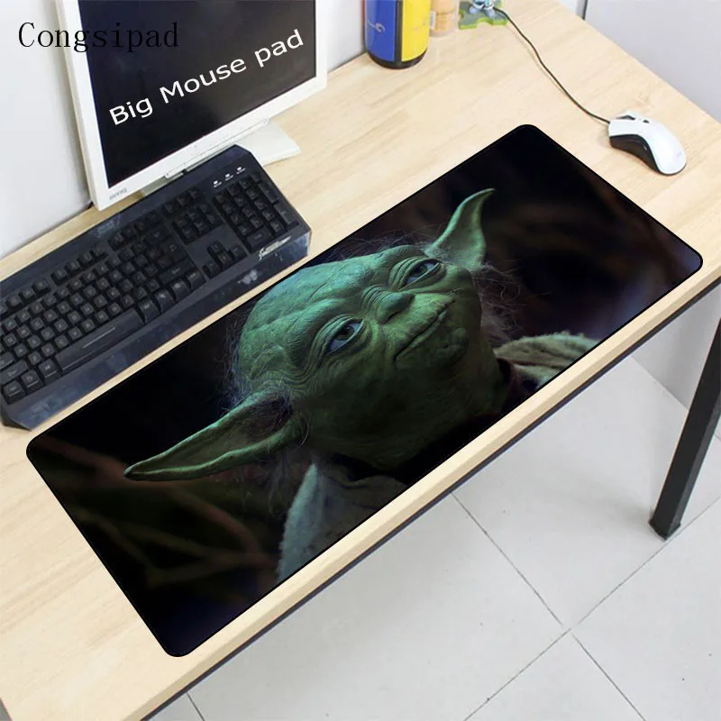  Congsipad Star War Yoda Large Gaming Lockedge Mouse Mat Keyboard Pad Desk Mat Table Mat For Compute