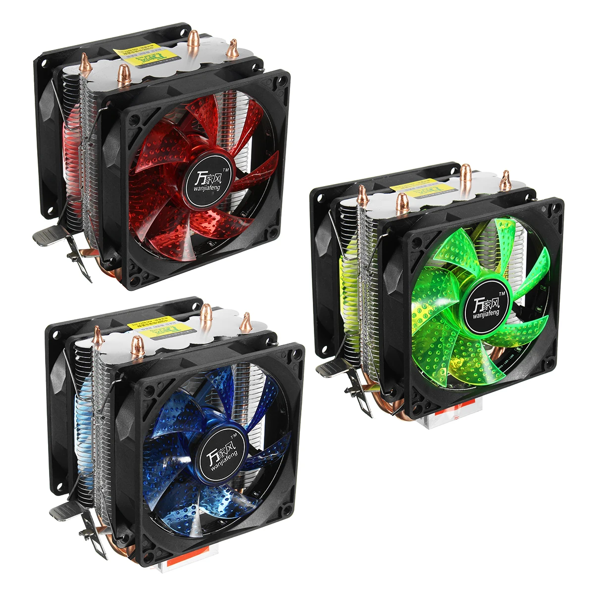

S SKYEE 92mmX92mmX25mm CPU Cooler Fan 12V Quiet LED Light 3Pin Powerful Fan For Intel LGA 1150 / LGA 1151/ LGA 1155 And AMD 3+