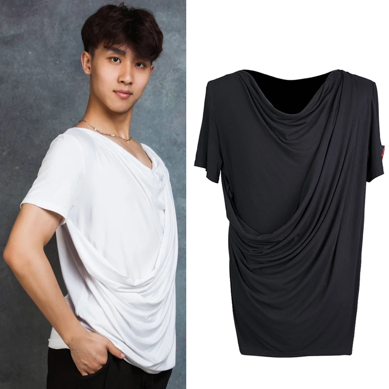 

Latin Dance Top Male Short Sleeve Loose Shirt Men Rumba Cha Cha Samba Tango Salsa Dancing Clothes Practice Show Dancewear DN3554
