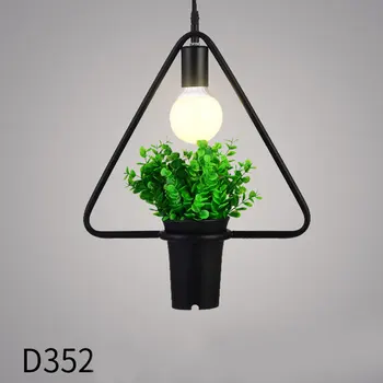 

Simple Plant Iron Chandelier Iron Lamp Geometry Plants Lights for Pub Music Restaurant HVR88