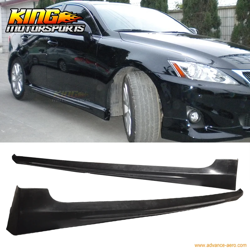 

Fits 2006-2013 Lexus IS250 IS350 Poly Urethane Side Skirt Add-On Kit