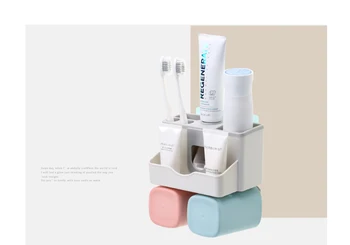 

Automatic toothpaste squeezing deviceWALL-Absorbing lazy toothbrush rack Bathroom Locker Rack Suction Cup type Personal Care