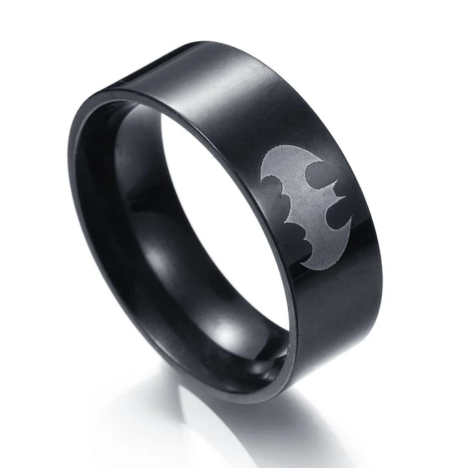 Качественное мужское титановое черное кольцо с фабрики - Цвет основного камня: 1R10
