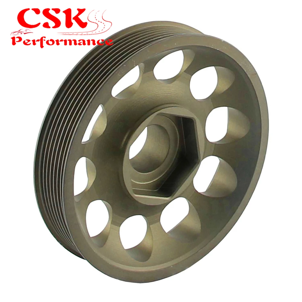 Light Weight Aluminum Crankshaft Crank Pulley fits for Honda Civic FD2