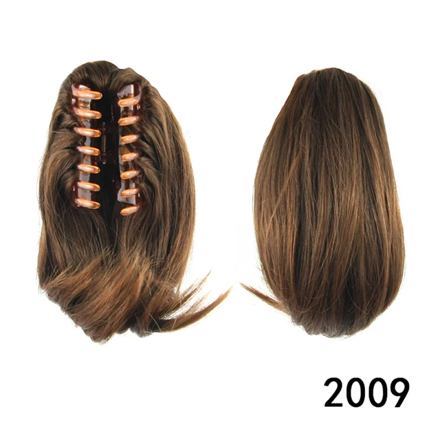 Soowee 8 Colors Short Straight Synthetic Hair Blonde Black Little Pony