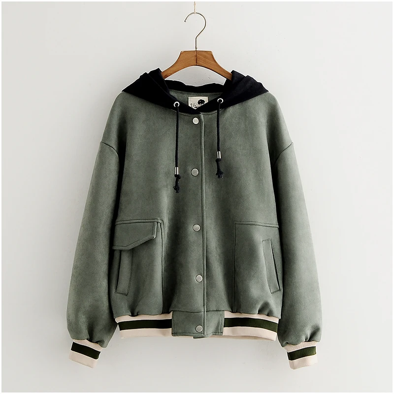 2018 Autumn Winter Deerskin Coat Jacket Women Single Breasted Short