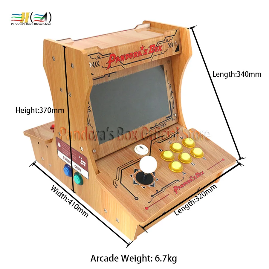 Wooden Double fighting machine Pandora's box mini arcade bartop 2 players diy User self-installation pandora box 6 1300 in 1