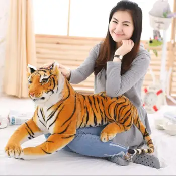 

Simulation Tiger Doll Siberian Tiger Car Home Furnishings Stuffed Animal Plush Toy For Children Baby/50cm