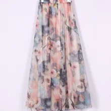 Весенний продукт Grace Posimi Second Longuette юбка с принтом шифоновая юбка-полубоди песчаная пляжная юбка