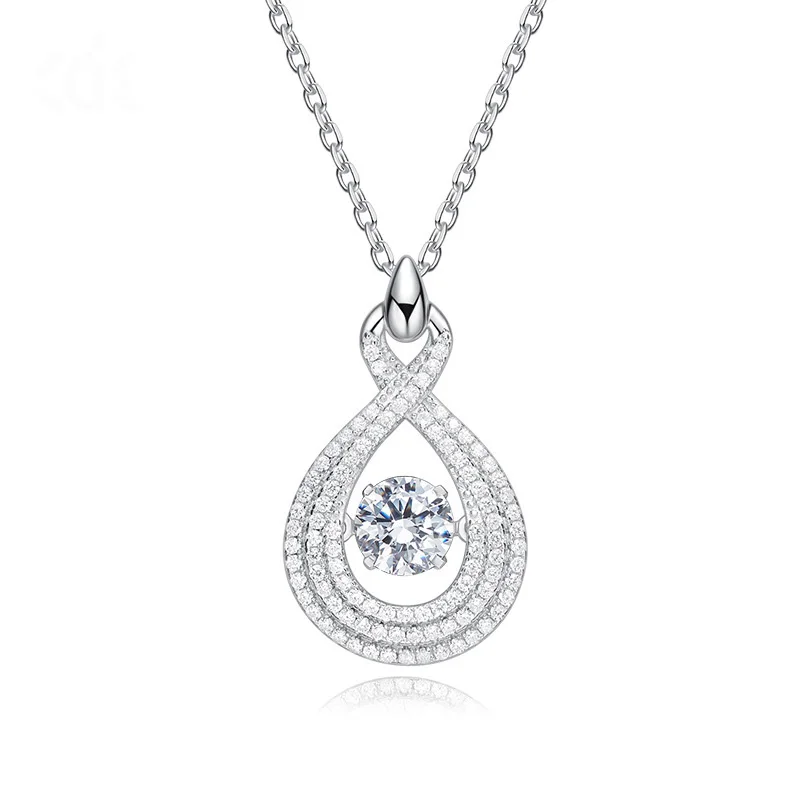 

Euramerican 925 clever pure silver pendant girl will beat heart hollow out
