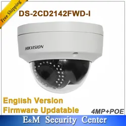 Оригинальный hik английская версия 4MP DS-2CD2142FWD-I заменить DS-2CD2132-I IP CCTV камера POE ИК WDR (широкий динамический диапазон) неподвижный купол сети