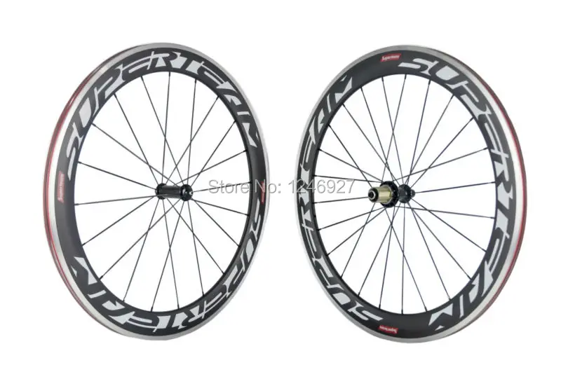 Superteam Carbon Wheelset 60 мм Clincher Углеродные дорожные колеса с легированной тормозной поверхностью алюминиевая тормозная поверхность