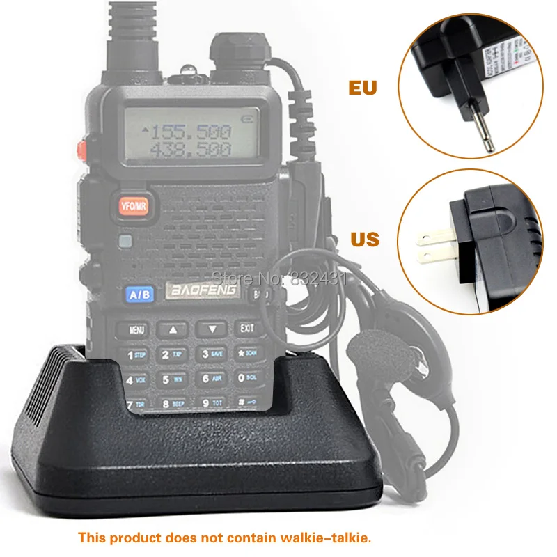 Зарядное устройство Baofeng UV 5R 100 240V EU/US для Plus UV5R Walkie Talkie Ham двухстороннее радио|walkie