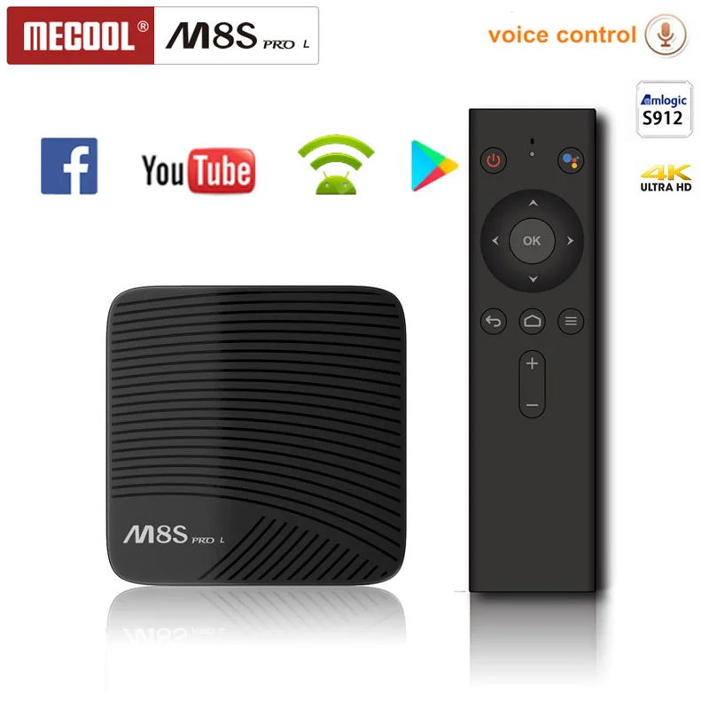 

MECOOL M8S PRO L Android 7.1 Amlogic S912 Smart TV BOX Voice Control 4K Streaming 3GB 16GB/32GB Media Player 4K HD WIFI TV BOX