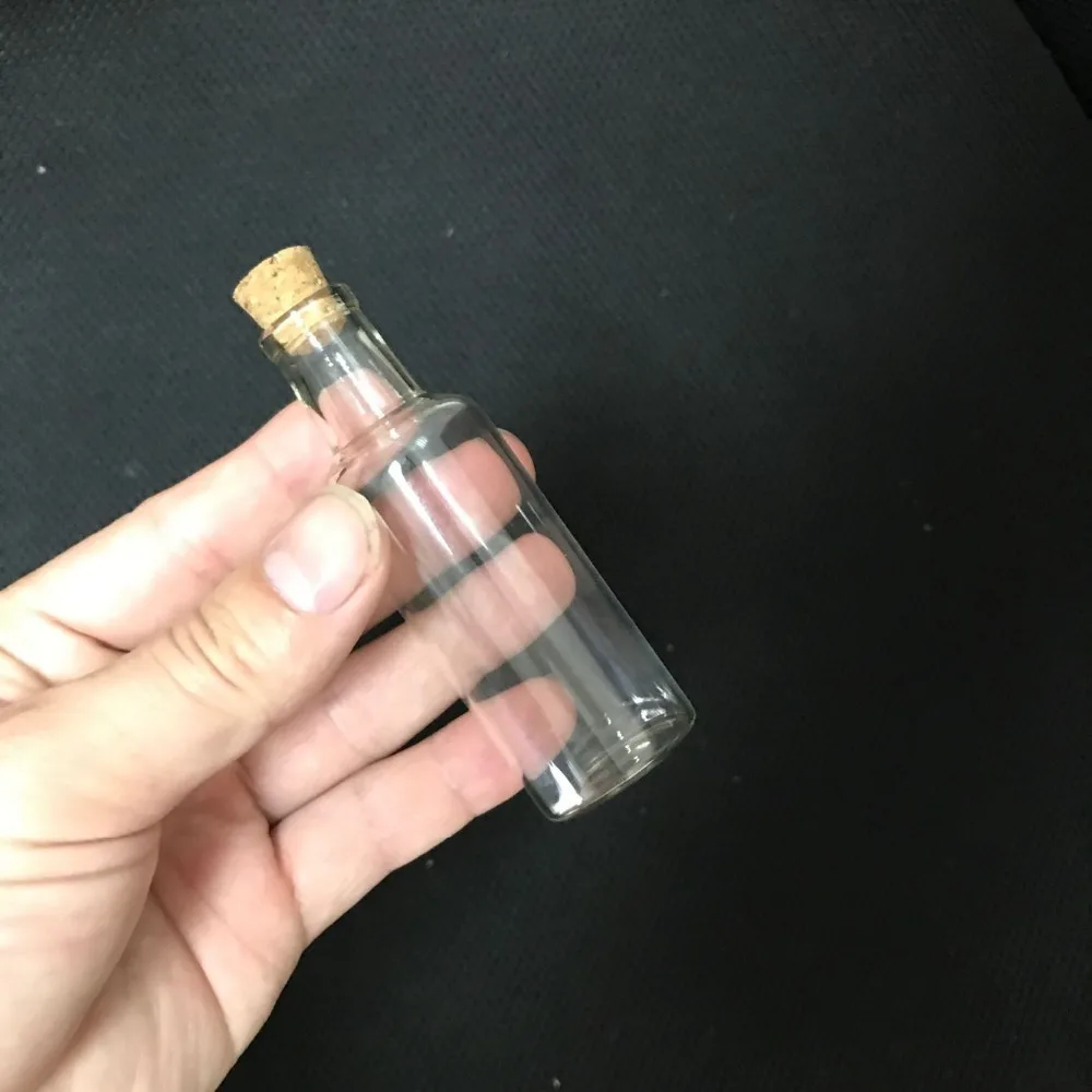 Прозрачные стеклянные бутылки 35 мл с пробковой дрифтовой бутылкой для