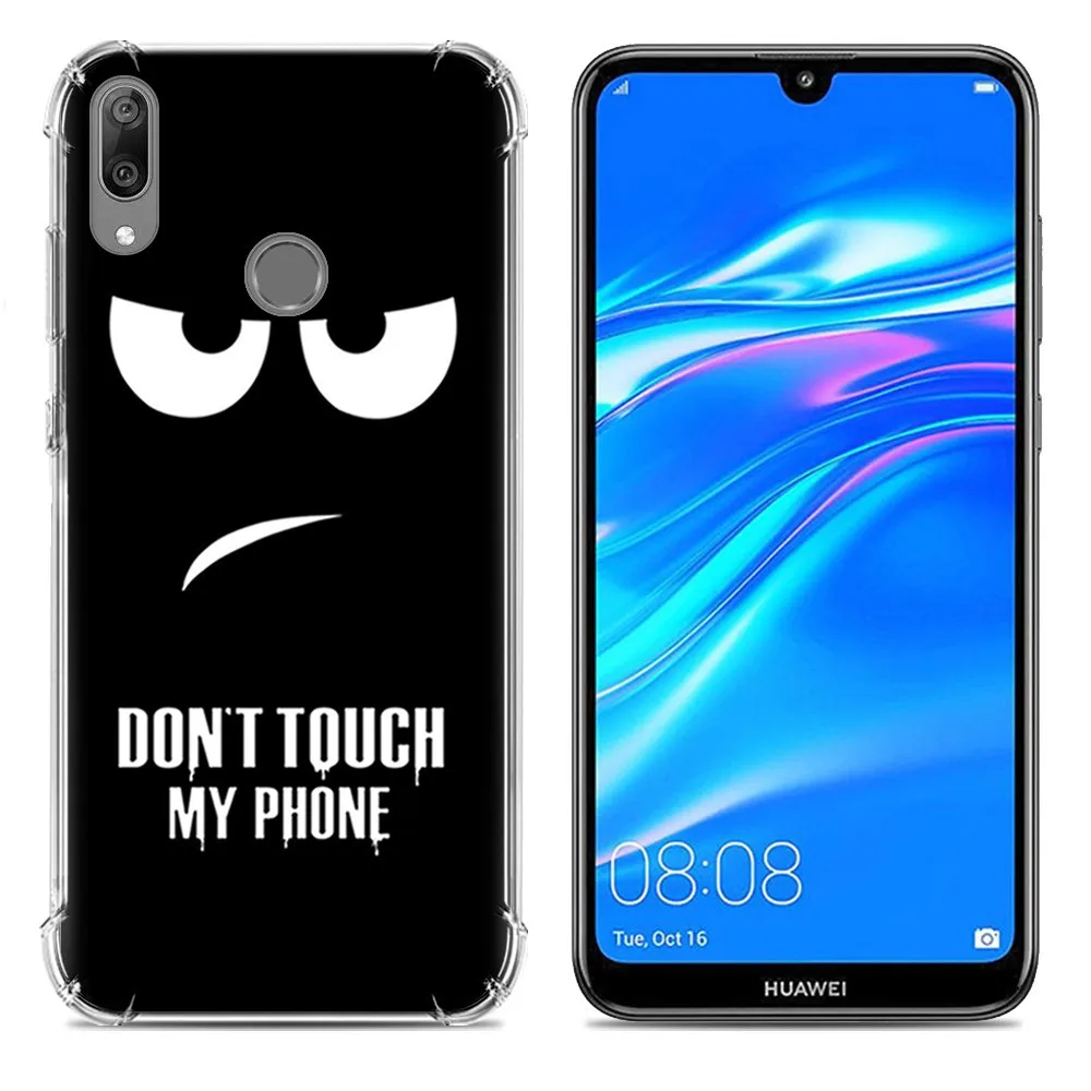 KHW2079J_1_JONSNOW Soft Case for Huawei Y7 2019 Colorful 10 Patterns Silicone Case for Y7 Prime 2019 6.26 inch Anti-knock Protect Phone Cover