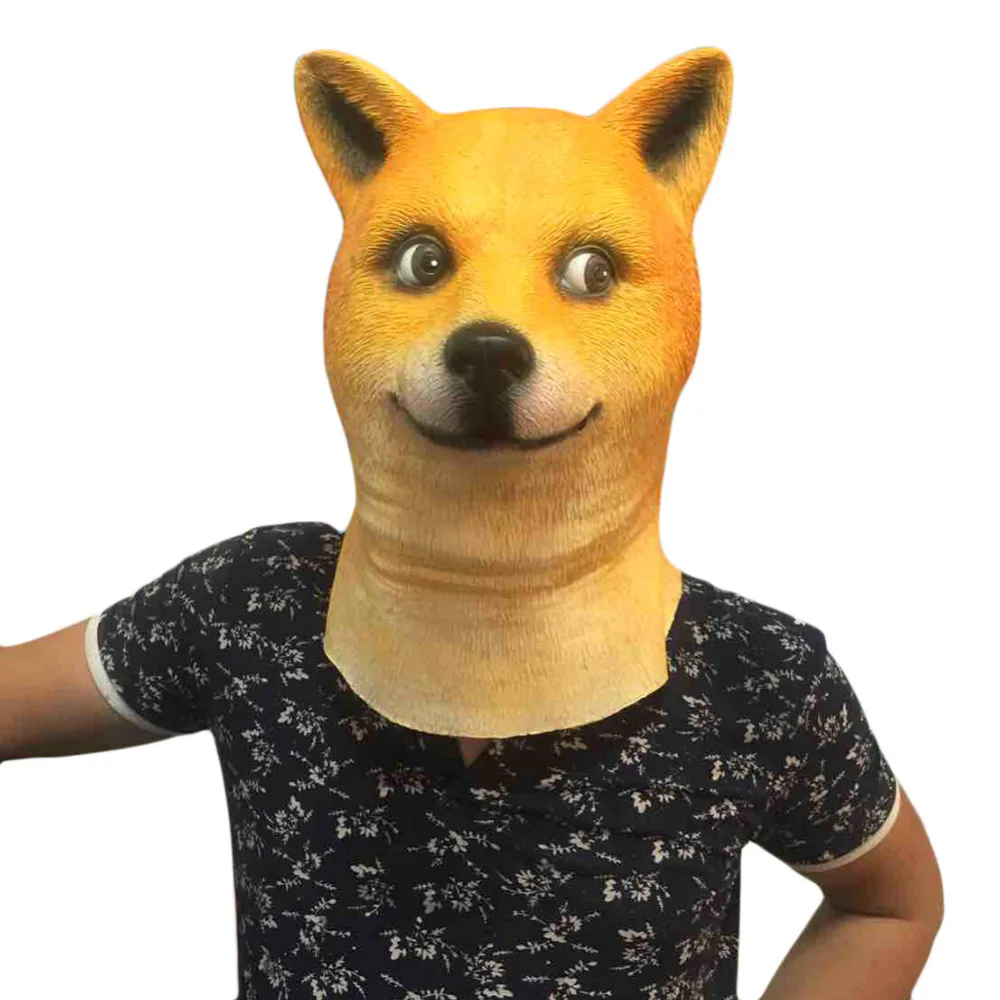 

1pcs Shiba Inu Dog Animal Head Full Face Mask Halloween Party Festival Cospaly Costume Supplies Mask Dog Head Party Mask