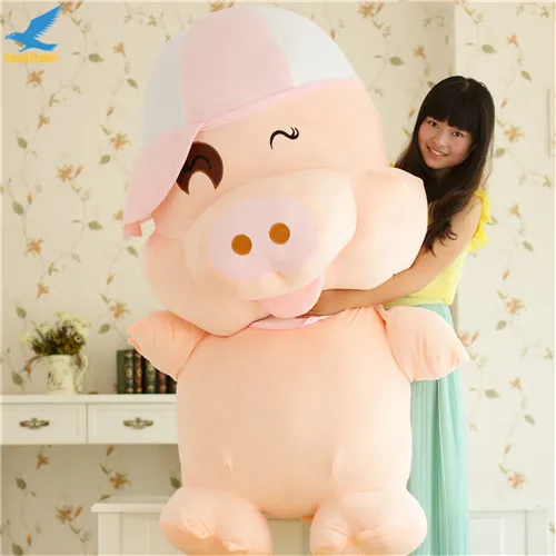 Fancytrade 59''  150cm Cute Giant Stuffed Mcdull Pig Plush Toy Birthday Gift 2 Models Accept Dropshpping FT50003 (8)
