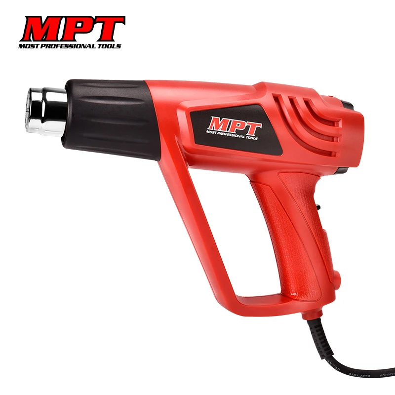 

MPT EU plug 220V Heat Gun 2000W Variable 2 Temperatures Advanced Electric Hot Air Gun with five Nozzle Attachments Power Tool