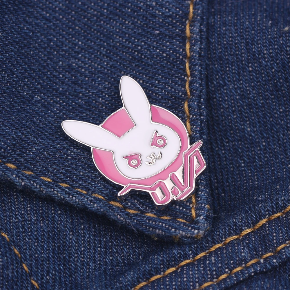 

DVA Rabbit Brooch Cute Pink Bunny Enamel Lapel Pins Clothes Backpack Hat Jewelry Accessories Lovely Gifts for Children Kids