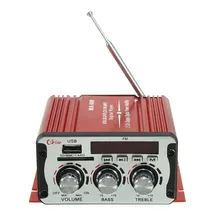 USB SD DVD CD FM MP3 Цифровой СВЕТОДИОДНЫЙ Дисплей Мотоциклов Автомобильный Усилитель 20 Вт + 20 Вт 12 В Автомобиля аудио Усилитель Стерео MA-600
