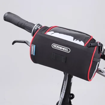 

ROSWHEEL Outdoor Cycling Bicycle Folding Bike Front Handlebar Bag Basket Transparent PVC Pouch Bicycle Bags for Map