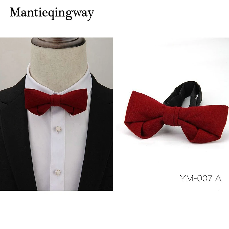 Mantieqingway формальный брак Средства ухода за кожей Шеи бантом Галстуки для мужские свадебные шерсть Лук Галстуки Gravatas тонкий галстук мужской полиэстер плед Bowknots бабочкой