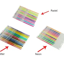 Премиум гель цветные ручки 36 цветов набор гелевых ручек/блеск, неон, пастель для скрапбуков, эскиз, приглашения на вечеринку