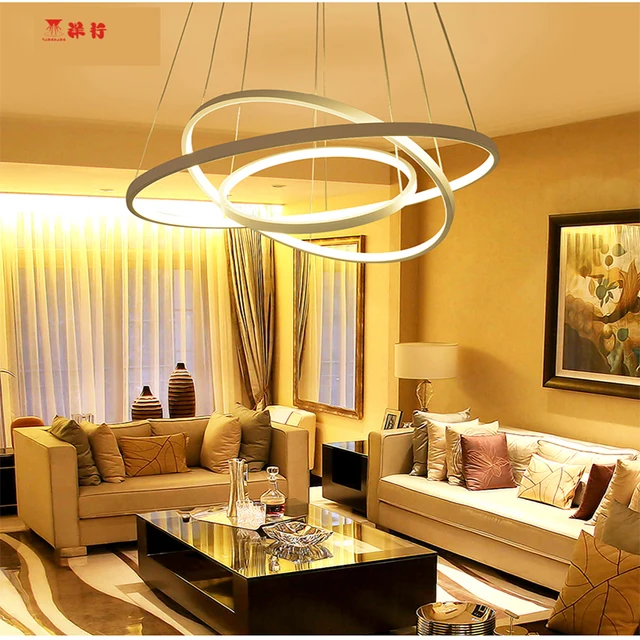 Aliexpress Modern Acrylic Chandelier Led Circle Rings Modern Acrylic Chandelier Led Circle Rings Hanging Pendant Lights For Living Room Re