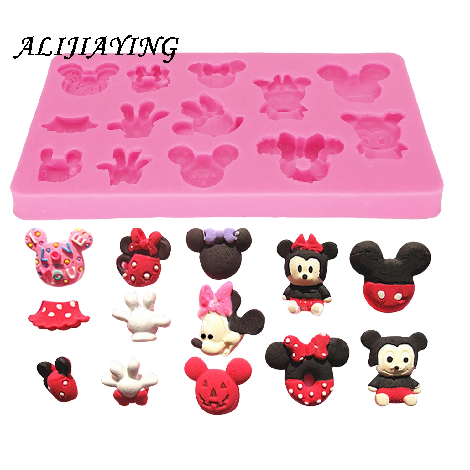 

1Pcs Mickey Mouse silicone mold cake decorating tools Sugarpaste Craft Bakeware Fondant chocolate moulds D0329
