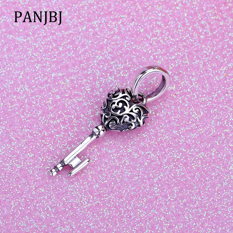 New Original 100 925 Sterling Silver Bead Charm Regal Key Pendant