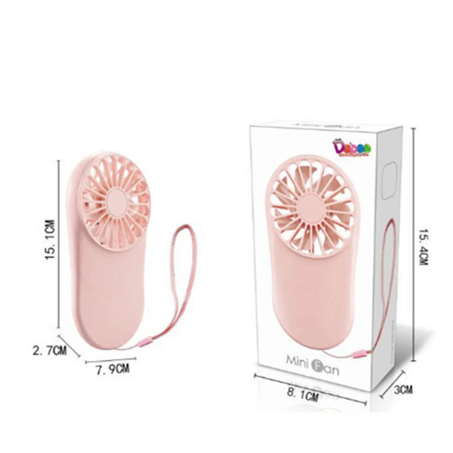 QianQianStore Portable USB Fan Electric Handheld Small Fan for OffiGadgets Rechargeable Handy Mini USB Fan Summer Cooler Cooling Fan,Pink
