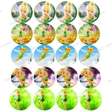 Цветок феи принцесса съедобная бумага для чашки торт Топпер " 20 шт./компл. дети девочки торт ко дню рождения, вафельная бумага для украшения