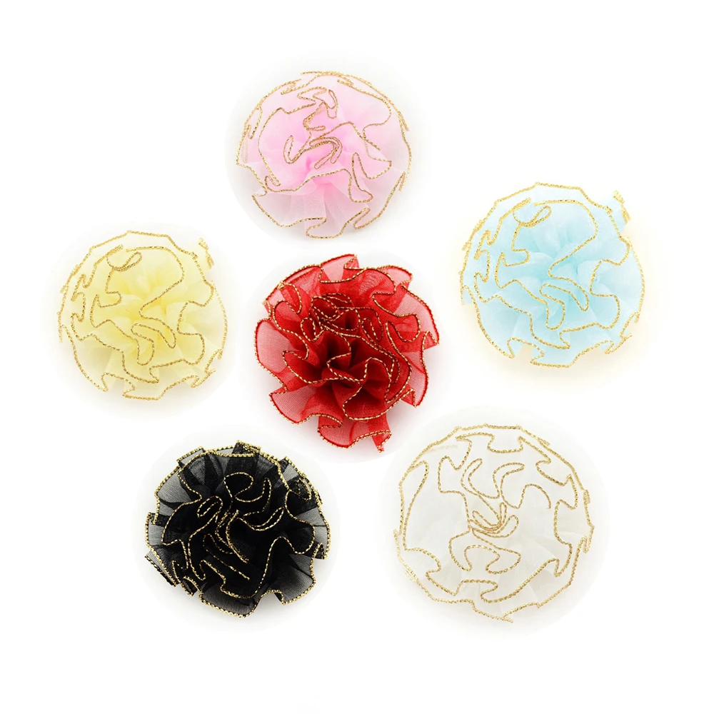 

David accessories 56x56mm Chiffon Shabby Roses Flowers for DIY Crafts Hair Accessories Hair Band Baby Hair Bows,10Yc4899