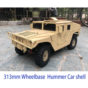 

New High Quality Full Metal Hummer 1/10 Scale 313mm Wheelbase RC Car Body Kit Hummer Car shell for 1:10 Axial SCX10 D90