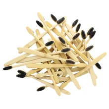 DR. PERFECT 500 шт бамбуковая зубная щетка с угревой головкой оптом Экологичная деревянная бамбуковая зубная щетка для ухода за полостью рта с мягкой щетиной