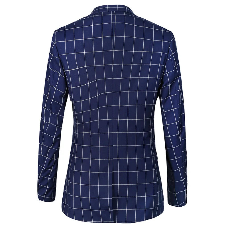 2019 Men'S Plaid Suit Jacket High Quality Business Casual Fashion Trend Simple Wild Self-Cultivation Men'S Single West 2019 Men'S Plaid Suit Jacket High Quality Business Casual Fashion Trend Simple Wild Self-Cultivation Men'S Single West